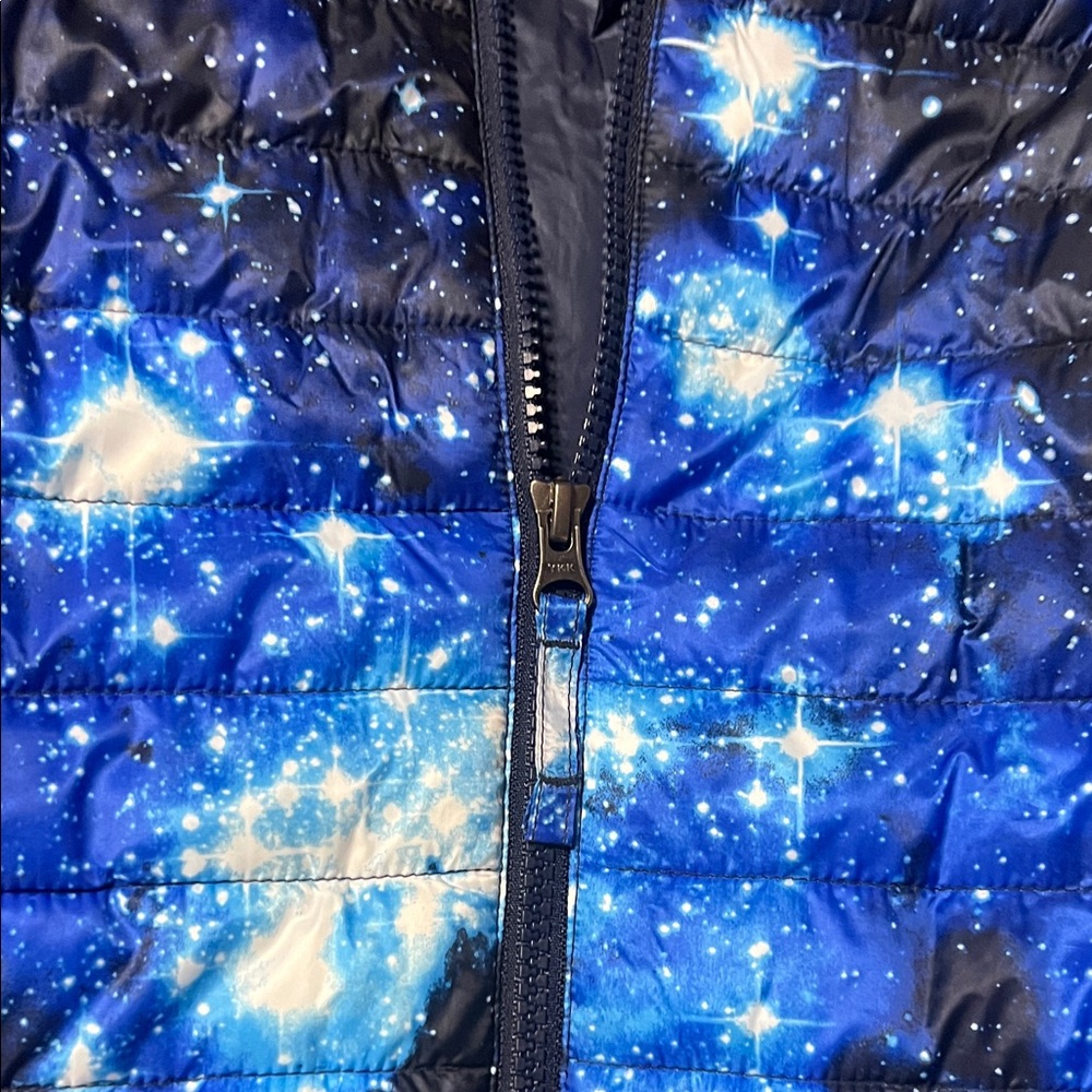 Kids Lands End Galaxy Print Puffer Jacket - Picture 3 of 4